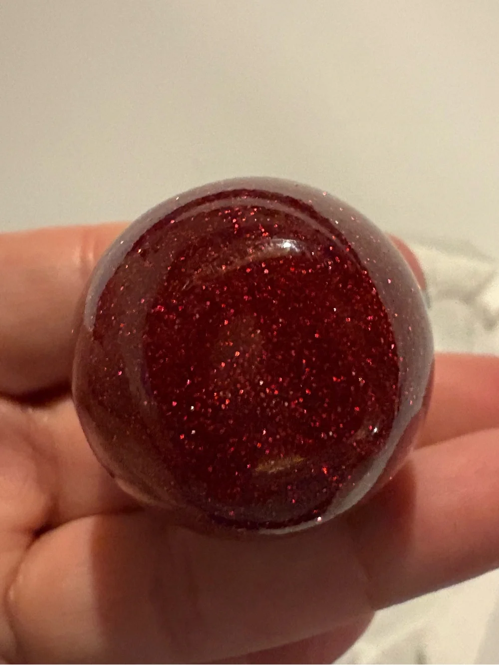 Coach Red Glitter Apple Keychain/Bag Charm with Dust Bag